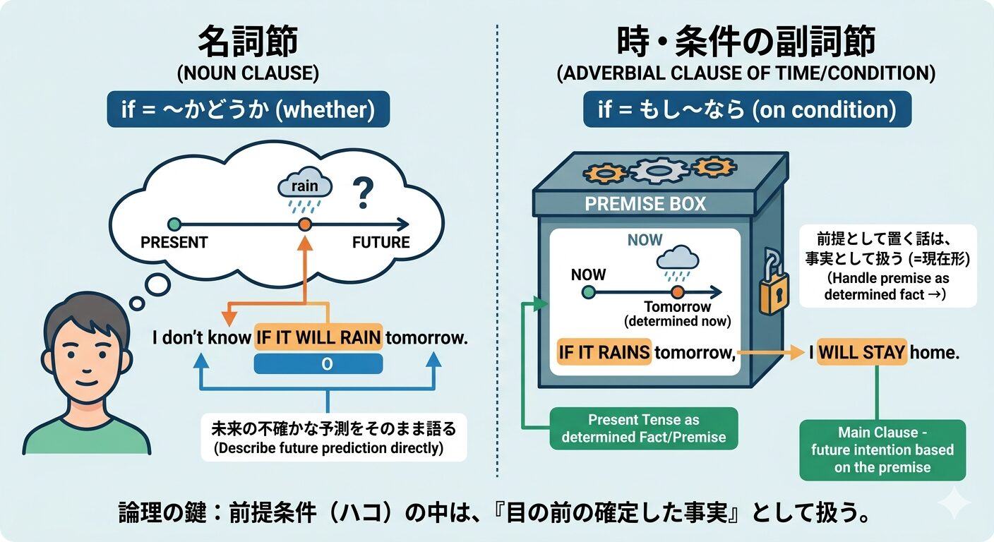 英語の「未来形」は存在しない？if節でwillを使わない論理的理由