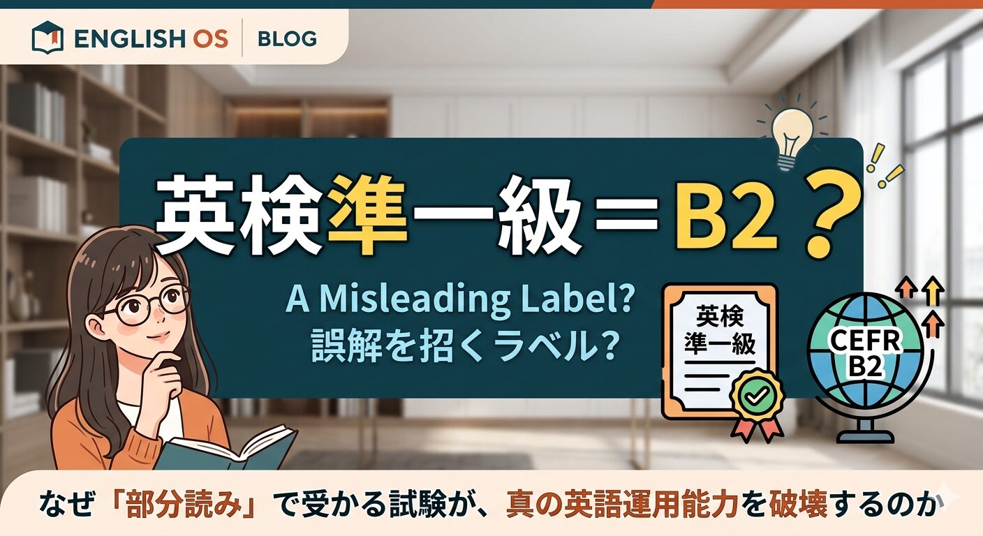 英検準1級＝B2は本当か？TOEFL 55点の壁に阻まれる「OS未実装」の日本人へ