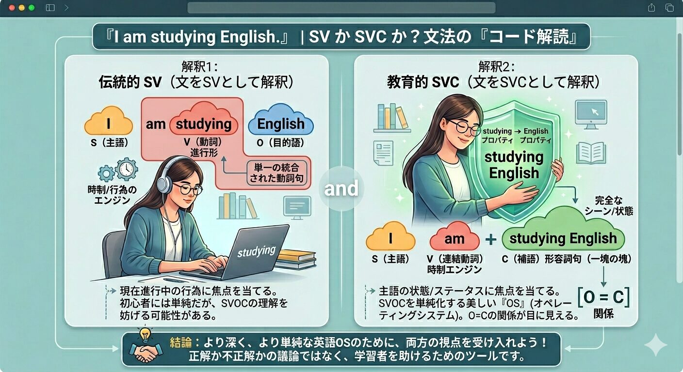 進行形をSVCで捉える！SVOCの暗記地獄から生徒を救う英語OS