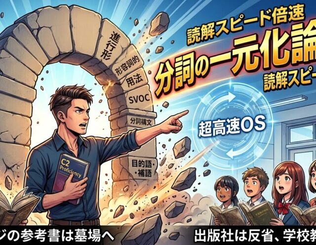 【目から鱗】学校の先生が絶対に教えない「分詞」の一元化論理――バラバスの文法用語を全滅させて読解スピードを倍速にする方法